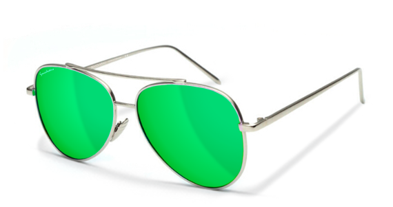 AVIATORE SMALL WITH GREEN POLARIZED LENSES