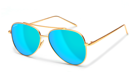 AVIATORE SMALL WITH ICE BLUE POLARIZED LENSES