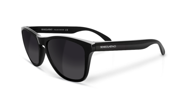 ITALIA MOD.ROME WITH BLACK POLARIZED LENSES POLISHED FRAME