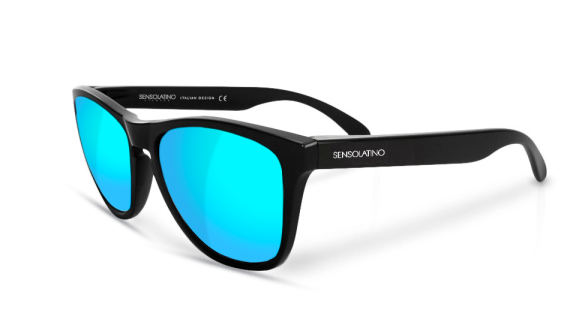 ITALIA MOD.ROME WITH ICEBLUE POLARIZED LENSES POLISHED FRAME