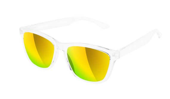 ITALIANA TRANSPARENT WITH GOLD MIRRORED POLARIZED LENSES