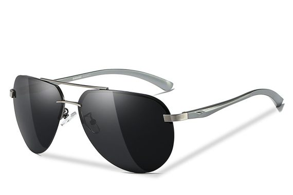 SENSOLATINO SERIES MEDINA SILVER FRAME WITH BLACK POLARIZED LENSES