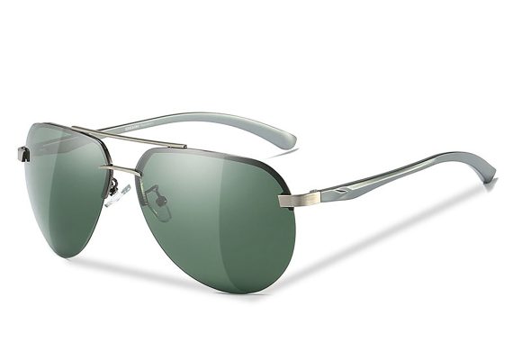 SENSOLATINO SERIES MEDINA BLACK FRAME WITH GREEN POLARIZED LENSES